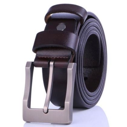 Dark Brown With Hint Of Red Leather Belt — Belts & Buckles available at the Sacramento studio