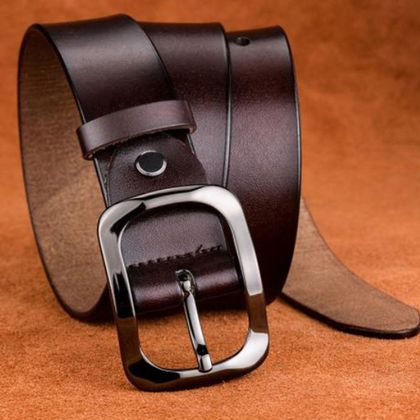 Dark Brown Leather Belt IV — Belts & Buckles available at the Sacramento studio
