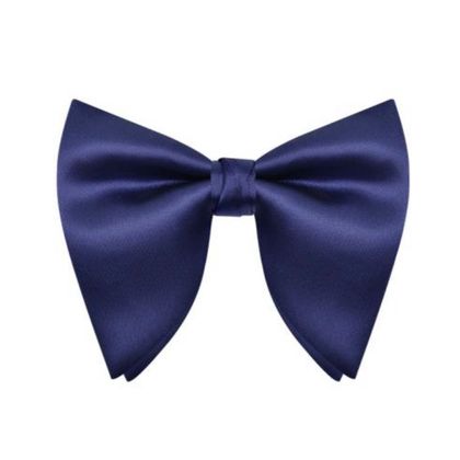 Dark Blue Satin Butterfly Bow Tie — Bow Ties available at the Sacramento studio