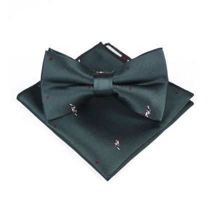 Emerald Green Bow Tie & Handkerchief — Bow Ties available at the Sacramento studio
