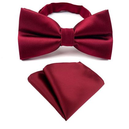 Red Satin Bow Tie & Handkerchief — Bow Ties available at the Sacramento studio