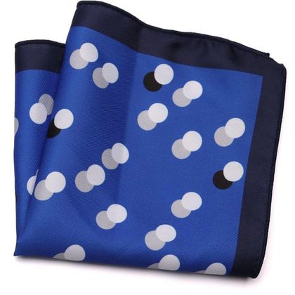 Blue With White Polka Dot Pocket Square — Pocket Squares available at the Sacramento studio