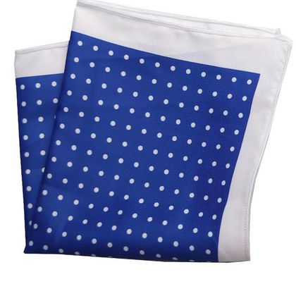 Ocean Blue With White Dots Pocket Square — Pocket Squares available at the Sacramento studio