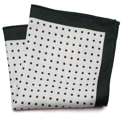 White With Black Dots Pocket Square — Pocket Squares available at the Sacramento studio