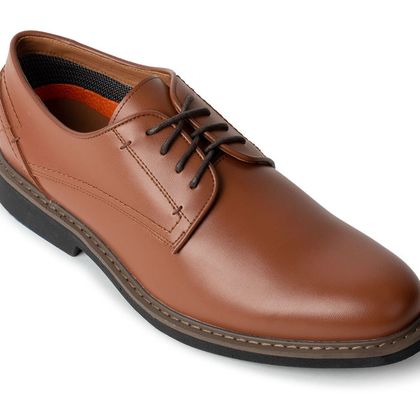 Chestnut Plain Toe Oxford Shoe — Shoes available at the Sacramento studio