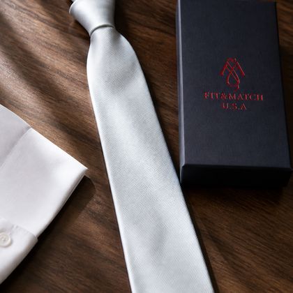 Arctic Elegance Solid Tie — Ties available at the Sacramento studio