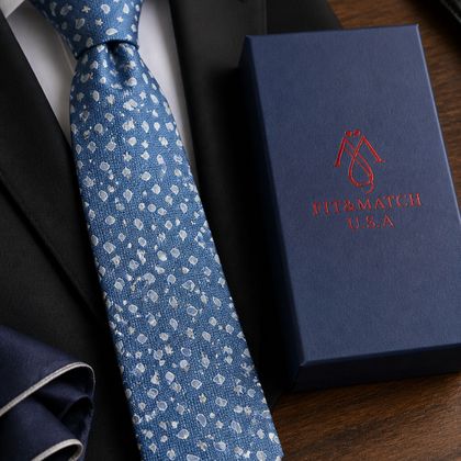 Azure Petal Silk Tie — Ties available at the Sacramento studio