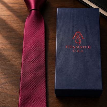 Burgundy Prestige Silk Tie — Ties available at the Sacramento studio