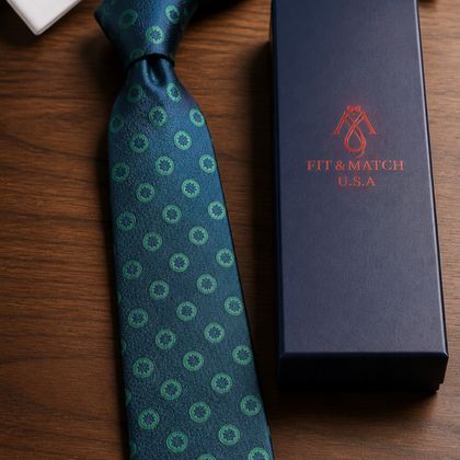 Emerald Crest Tie — Ties available at the Sacramento studio