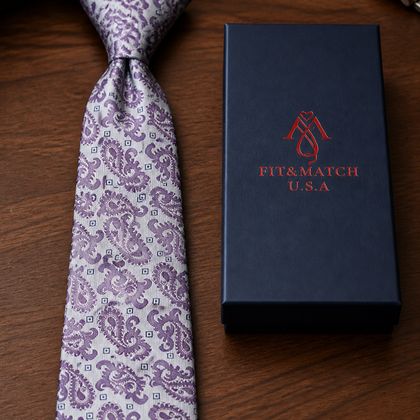 Imperial Lavender Paisley Tie — Ties available at the Sacramento studio