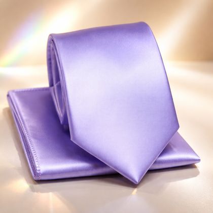 Lavender Mist Tie & Pocket Square Set — Ties available at the Sacramento studio