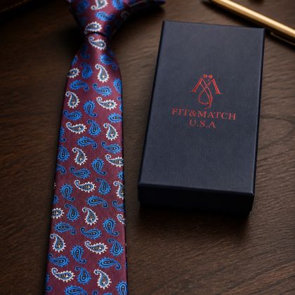 Royal Bordeaux Paisley Tie — Ties available at the Sacramento studio
