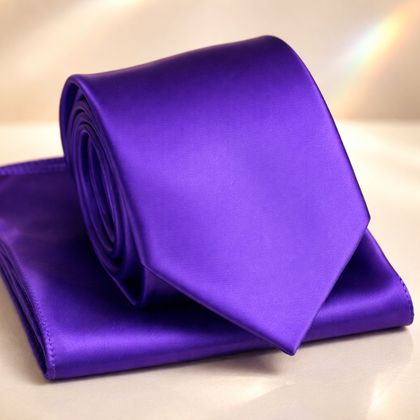 Royal Purple Tie & Pocket Square Set — Ties available at the Sacramento studio