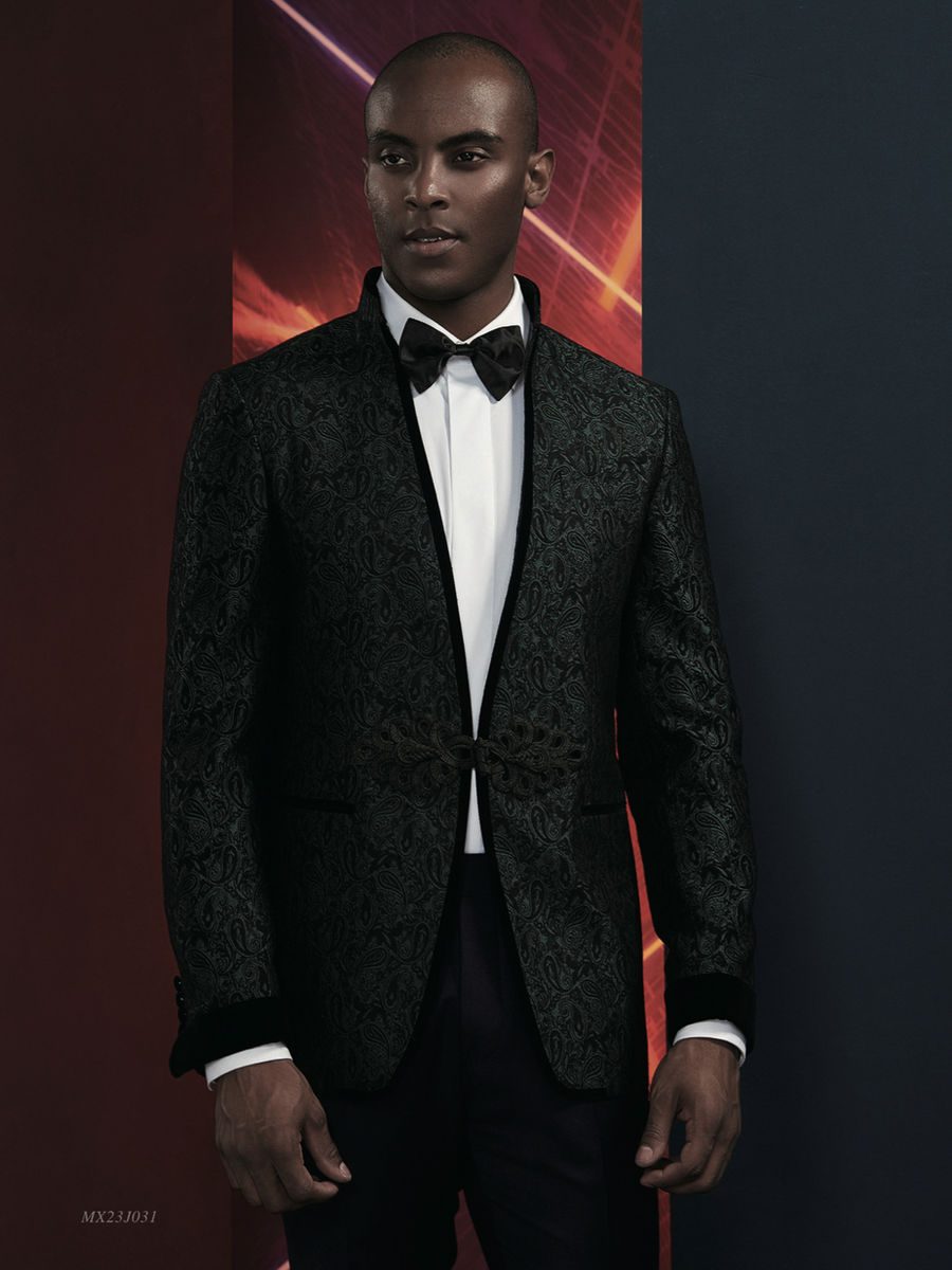 Tuxedo Collection black tie suit with satin lapels