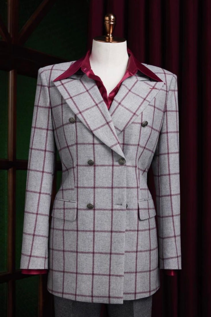 Bordeaux Windowpane Suit