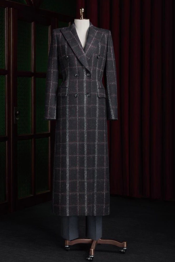 Midnight Plaid Overcoat